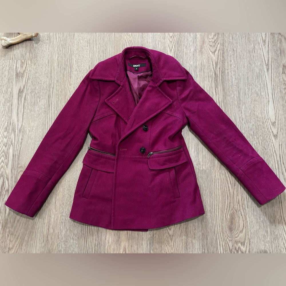 DKNY Women's Rich Magenta Peacoat